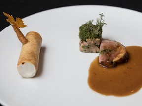 At the Ottawa edition of Canada’s Great Kitchen Party, chef Dominique Dufour of Gray Jay served lamb with prickly ash sauce, sumac jus, Niagara plums and Gatineau Hills carrots.