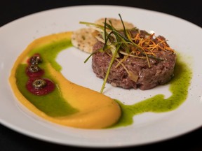 Monday night at the Ottawa edition of Canada’s Great Kitchen Party, chef-owner Wapokunie Riel-Lachapelle of Nikosi Bistro made red deer tartare with boreal spices and cheddar bannock crostini.