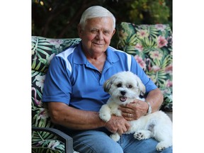 Dave Henselwood with his dog Murphy. PHOTO BY THE PROSTATE CANCER FIGHT FOUNDATION