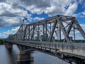 The Alexandra Bridge is one of the handful of interprovincial spans over the Ottawa River connecting Ottawa and Gatineau.