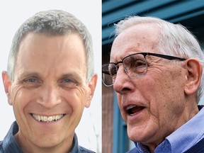 Ottawa mayoral candidates Mark Sutcliffe, left, and Bob Chiarelli.