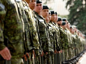 Recruits from across western and northern Canada graduate from the Canadian Armed Forces' Bold Eagle program during a ceremony at 3rd Canadian Division Support Base Edmonton, Detachment Wainwright, in Wainwright, Thursday, Aug. 15, 2019.