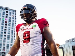 Ottawa Redblacks defensive lineman Davon Coleman is still hurting after his mom Sheri, who had been struggling with health issues, died in June. August 19, 2022 PHOTO: Andrea Cardin/Freestyle Photography