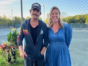 Eddie Vedder dropped in to the Rideau Sports Centre on Friday, with RSC CEO & Founder Nicki Bridgland.