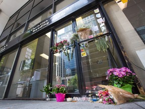 A 2018 file photo shows the exterior of the Christian Science Reading Room in a building on Laurier Avenue after the fatal attack on Elisabeth Salm.