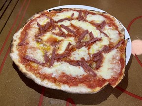 Salamino pizza at Retro Gusto