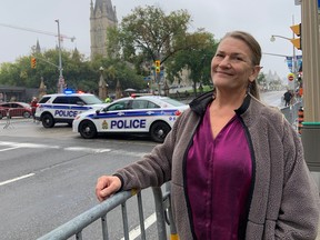 OTTAWA – Sept. 19, 2022 – Shaan, who celebrated the Queen’s Silver Jubilee in England in 1977, wore a purple blouse to Monday’s parade honouring the late queen.