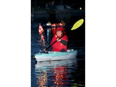 Another of the participants in the on-the-water tribute to the Queen at Mahogany Bay in Manotick.