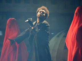 FILE PHOTO: The Weeknd performs during his After Hours til Dawn tour at SoFi Stadium in Inglewood, California, U.S., September 2, 2022. REUTERS