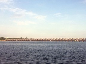 Ontario Power Generation's control dam located along the St. Lawrence River in Iroquois, Ont.