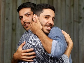 Cihan Erdal (front) is a Carleton University doctoral student who has spent the past two years detained in Turkey, accused of inciting anti-government protests. He has just reunited with his partner, Omer Ongun (pictured) after escaping Turkey through a third country. Ongun launched a years long human rights campaign on his behalf.