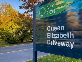 The Queen Elizabeth Driveway runs along the Rideau Canal in Ottawa.