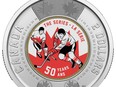 The Royal Canadian Mint is commemorating the 50th anniversary of the Summit Series by issuing a $2 coin, shown in a handout photo, celebrating Canada's hockey triumph over the Soviet Union. The mint released the commemorative toonie into circulation Wednesday, on the 50th anniversary of Canadian hockey hero Paul Henderson's series-winning goal on Russian netminder Vladislav Tretiak. THE CANADIAN PRESS/HO-Royal Canadian Mint **MANDATORY CREDIT**