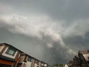 A file photo of thunderstorm clouds roll Ottawa's west end.