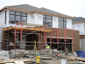 New home construction in Kanata on Oct. 25, 2022.