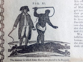 A copy of an illustration in a 1794 document entitled 'Remarks on the Methods of Procuring slaves.' In Britain, the National Trust recently commissioned a report called 'Colonialism and Historic Slavery.'