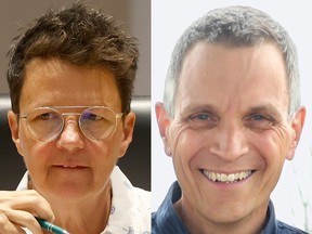 Ottawa mayoral candidates Catherine McKenney (L) and Mark Sutcliffe.