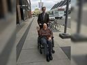 Mayor Jim Watson and his father, Beverley Watson, seen here at Lansdowne.  (Photo courtesy of Jim Watson)