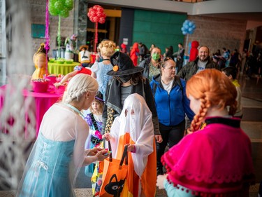 OTTAWA - Trick or Treat with the Mayor, who wasn't able to attend, took place at City Hall Saturday, October 29, 2022. A cast of costumed characters including the Enchanted Witches of Elgin Street greet guests in the Heritage Building and City Hall, while handing out candy and treats to the youngsters Saturday evening.