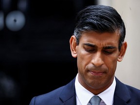 Britain's new Prime Minister, Rishi Sunak, is photographed outside 10 Downing Street on Oct. 25, 2022.