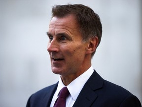 FILE PHOTO: British Chancellor of the Exchequer Jeremy Hunt
