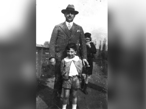 Dieter Eger with his father, Berthold. Eger was one of roughly 10,000 children saved by the Kindertransport, a campaign mounted by British refugee groups to save Jewish children from Nazi terror.