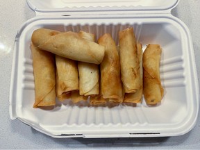 Lumpia spring rolls from Djakarta Taste, a modest new Indonesian restaurant in Gatineau’s Hull sector.