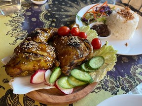 Ayam bakar (Indonesian grilled chicken) at Djakarta Taste in the Hull sector of Gatineau