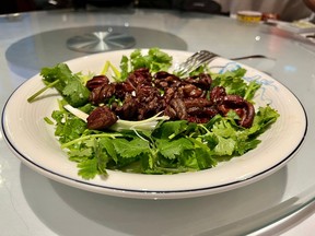 Duck hearts at Peking Duck in the ByWard Market.