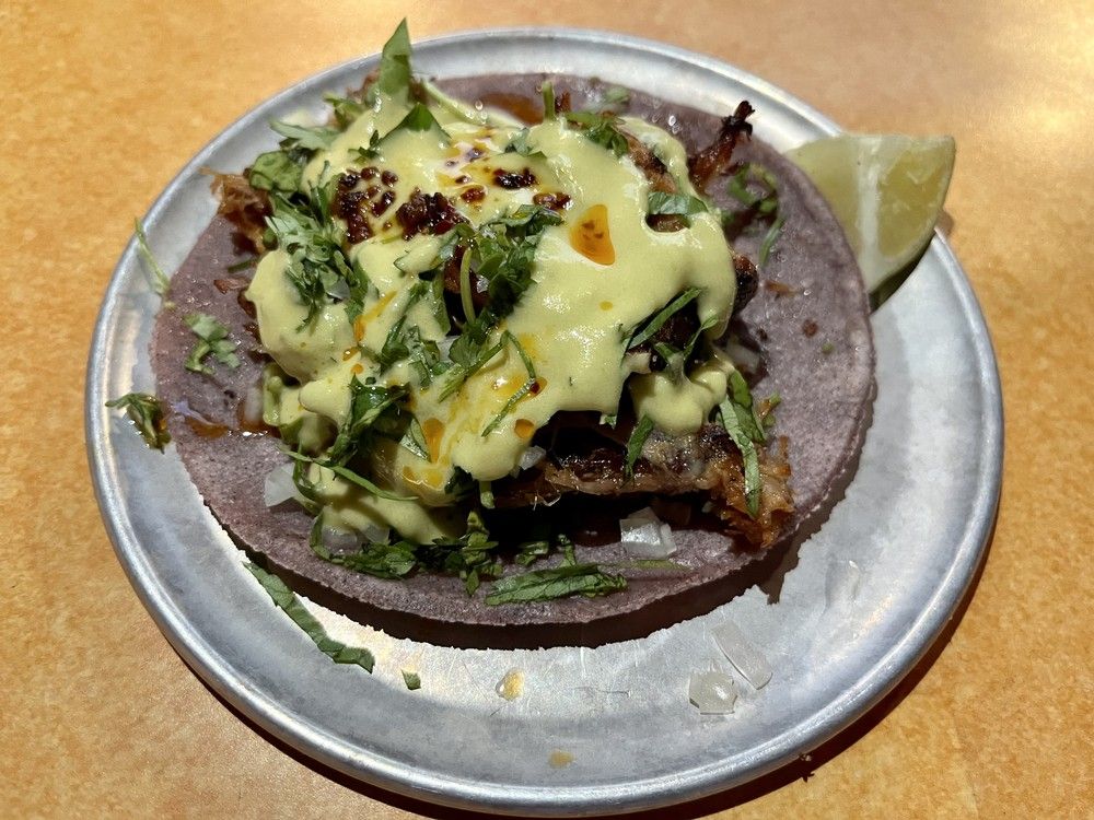 Pork carnitas taco at Torta Boyz on Lebreton Street in Chinatown