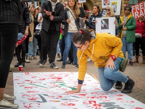 Saturday's protest was the second in Ottawa since the death of Mahsa Amini in Iran in September.