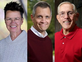 Leading mayoral candidates Catherine McKenney, Mark Sutcliffe and Bob Chiarelli.