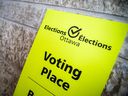 Elections Ottawa voting place sign. 