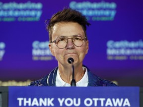 Mark Sutcliffe, Catherine McKenney gave Ottawa a veritable mayoral race 6 Catherine McKenney delivers a speech to her family and supporters after conceding in the municipal election in Ottawa on October 24, 2022.
