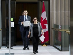 Cara Zwibel, Director, Fundamental Freedoms Program, Canadian Civil Liberties Association and Alain Bartleman, Special Advisor - Indigenous Issues, Canadian Civil Liberties Association, arrive to hold a press conference concerning the Public Emergency Order Commission in Ottawa on Wednesday, Oct. 12, 2022.