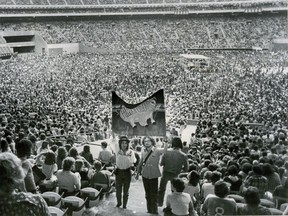 One of the photos from the 1977 Olympic Stadium concert, shot by former Gazette photographer Len Sidaway. Images he took at the Big O show will be part of the exhibition.