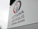 Ottawa Catholic School Board headquarters at 570 W Hunt Club Rd, Oct. 31, 2022.