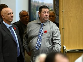 Trucker convoy participant Pat King arrives at the Public Order Emergency Commission on Nov. 2.