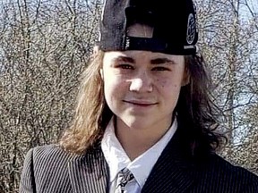 Dylan Banting, 14, was killed in a collision just east of Smiths Falls on Friday, Nov. 4, 2022.