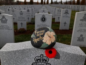 A scene this week of military graves at Beechwood 
Cemetery in Ottawa.