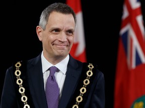 Mark Sutcliffe was sworn in as the new mayor of Ottawa on Tuesday.