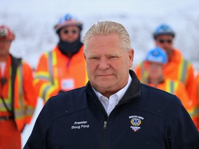 Ontario Premier Doug Ford: Happy to take photos, not so happy to listen to people.
