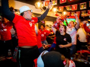 Fans filled the Glebe Central Pub to watch Croatia and Canada at the FIFA World Cup in Qatar, Sunday, Nov. 27, 2022. Eddie Benhin was full of joy as Canada scored its first goal at the FIFA World Cup.