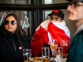 Fans filled the Glebe Central Pub to watch Croatia and Canada at the FIFA World Cup in Qatar, Sunday, Nov. 27, 2022.