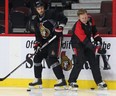 Hockey Hall of Fame inductee Daniel Alfredsson right) had high praise for his former teammate and countryman Erik Karlsson at the Hockey Hall of Fame inductions. Tony Caldwell/Ottawa Sun