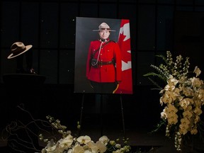 A memorial service for RCMP Const. Shaelyn Yang at Willingdon Church in Burnaby, B.C., November 2, 2022. Yang was fatally stabbed on October 18 while helping to notify the occupant of a tent encampment in a Burnaby public park that he could not be there.