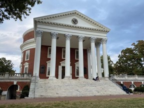The University of Virginia campus is seen on October 12, 2022 in Charlottesville, Virginia. - Seven university students were dead and at least one gunman was on the run November 14, 2022 following weekend violence that struck two US campuses in the states of Idaho and Virginia, authorities said.
