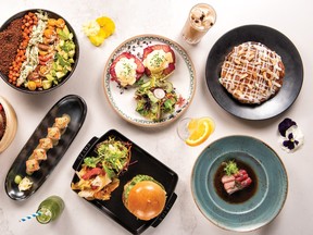 Brunch spread at CATCH, in the Aria Las Vegas resort.