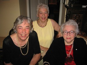 The three sisters: From left, Gay Cook, Grete Hale, and Jean Pigott. Piggott died in 2012 and Hale died on October 28, 2022.