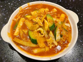 Ddeokbokki (spicy rice cakes) at Korean House on Somerset Street West